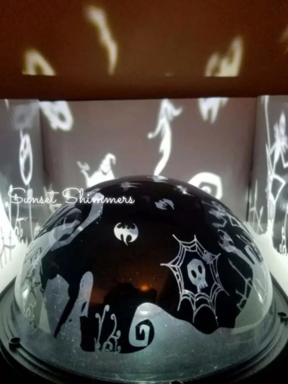 Nightmare Before Christmas Jack Sally Halloween Rotating Shadow Light Projector